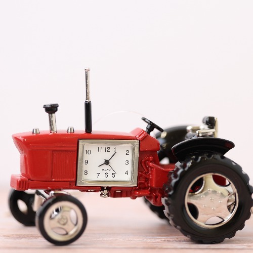 red tractor clock
