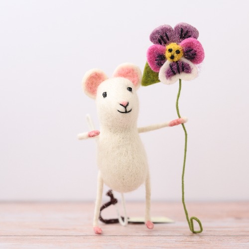 hand made cute felt mouse