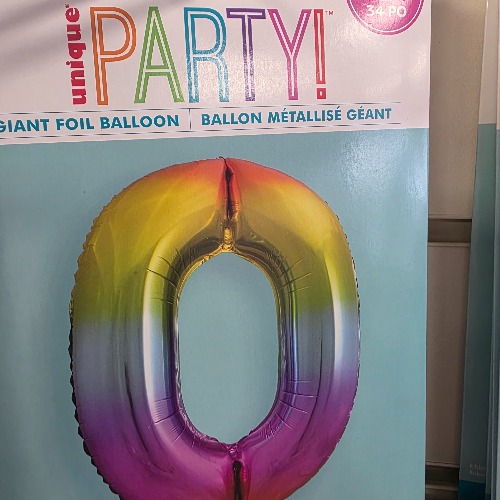 number balloons rainbow 0 -9